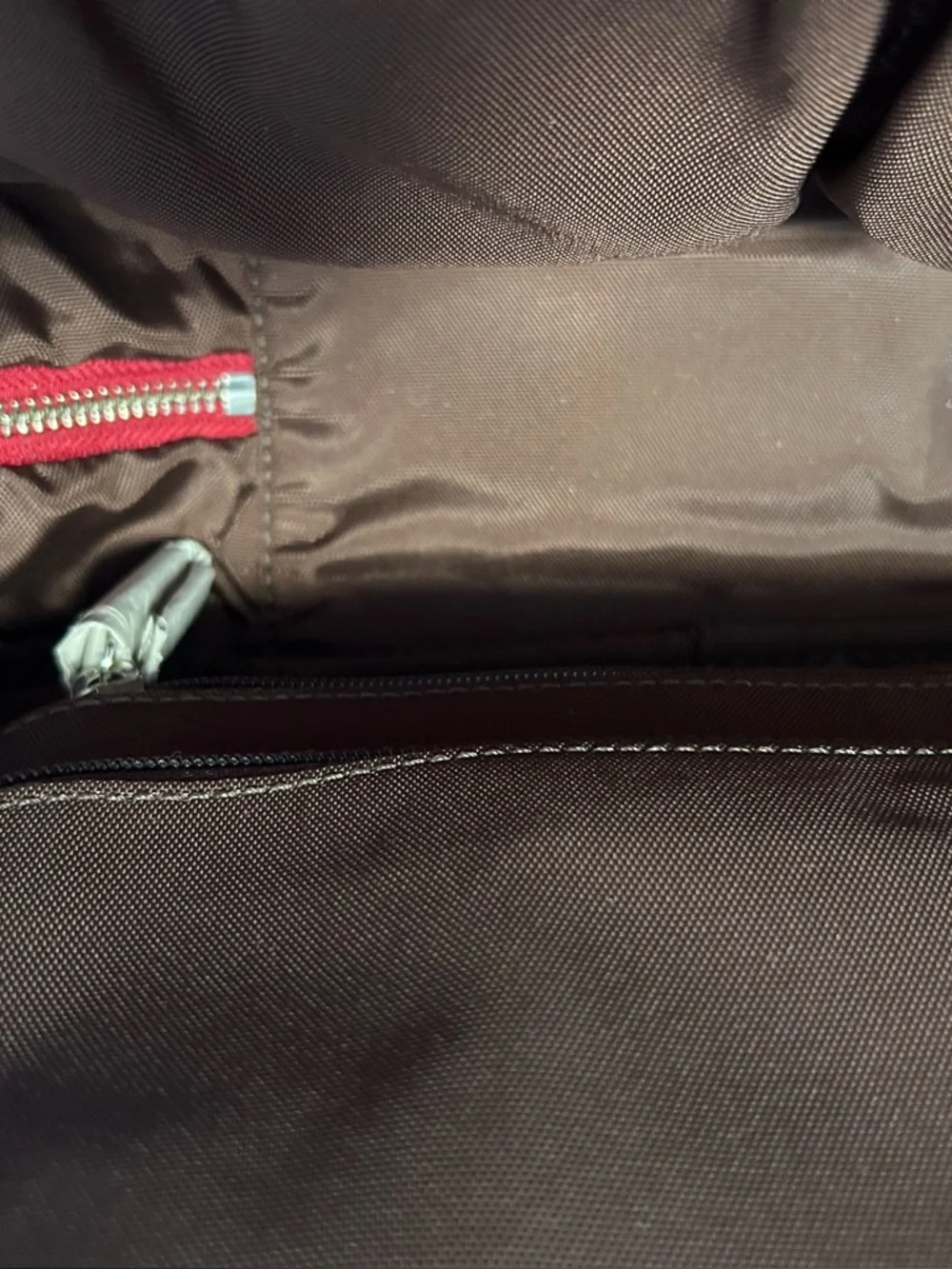 Coach Red Toiletries Bag Leather Accents and Handles - Picture 8 of 12